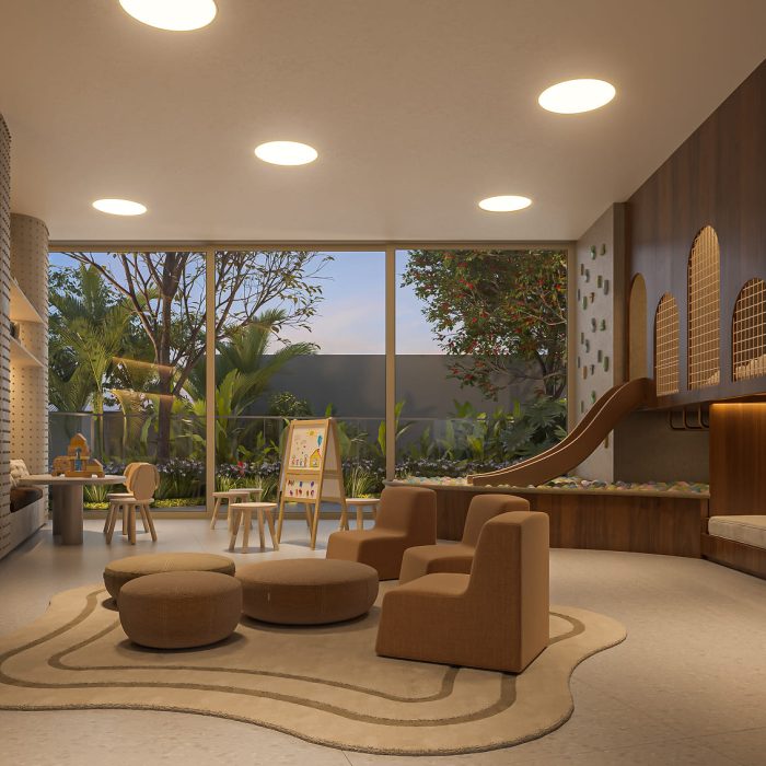 Perspectiva ilustrada da piscina